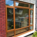 light oak pvc window - WeFixWindowsandDoors.ie